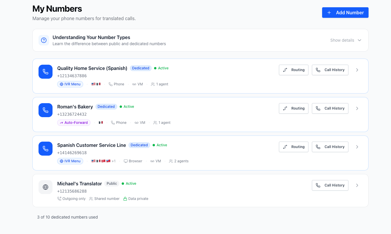 Dashboard call routing navigation