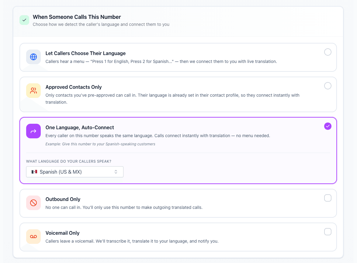 Forwarding options