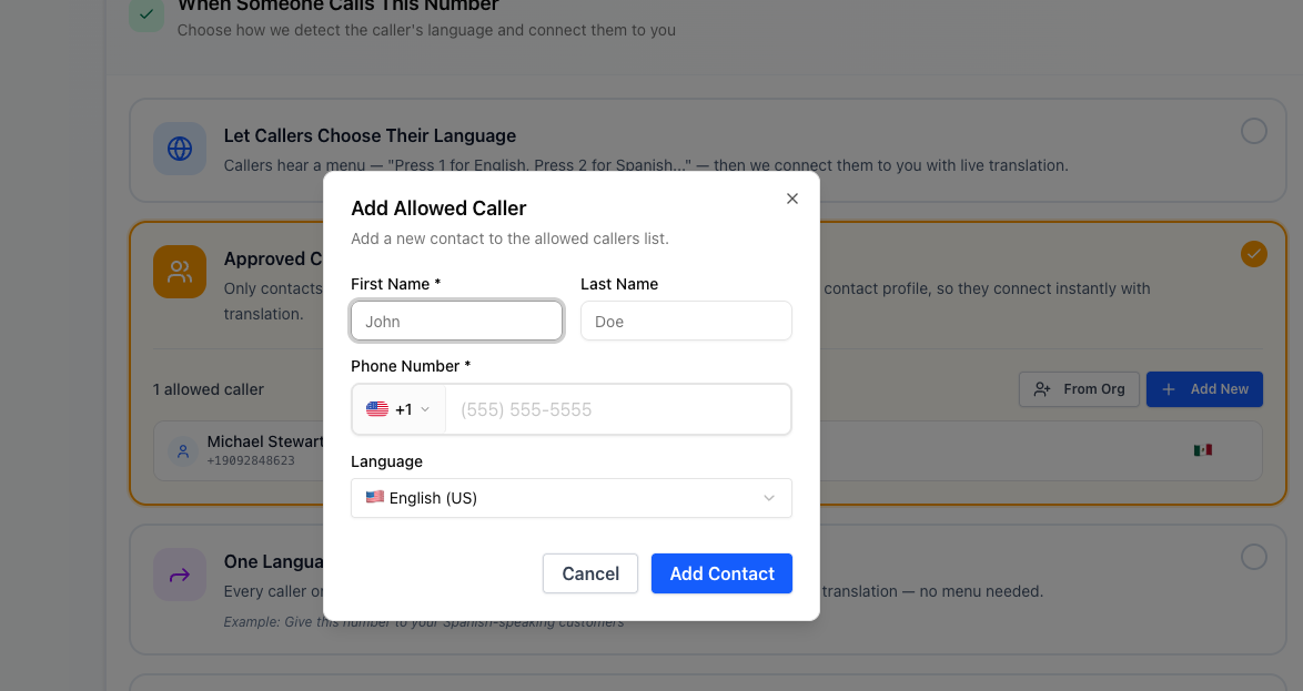 Adding a customer form